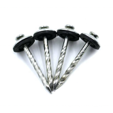 roofing screw nails with plastic caps pvc washer rubber 90mm roofing nail with neoprene plastic washer zinc twist nails